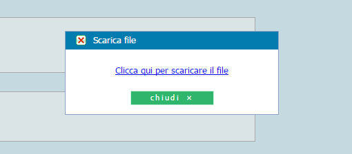 Premendo OK, sarà possibile scaricare il file pdf cliccando sulla scritta blu Esponente Manuale per la compilazione della