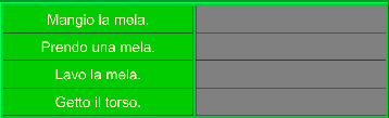 nell'esempio cliccando sulle celle viene riprodotto un file audio con il verso dell'animale Puzzle Doppio I puzzle sono un tipo di attività in cui un contenuto grafico o testuale è presentato in