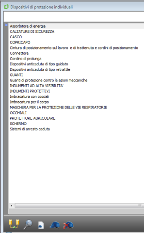 1.6 modifica 1.7 aggiungi attrezzatura 1.8 aggiungi raggruppamento 1.9 cancella voci selezionate Valutazione del rumore: a. cancella b. modifica c.