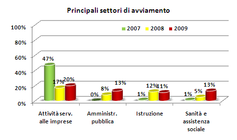 Settore In quale settore sono stati assunti?