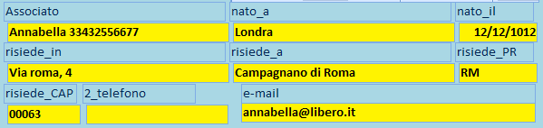 I servizi - La prima tabella da costruire (con la relativa qwery e sottomaschera) è quella dei servizi che gli associati offrono agli altri associati.