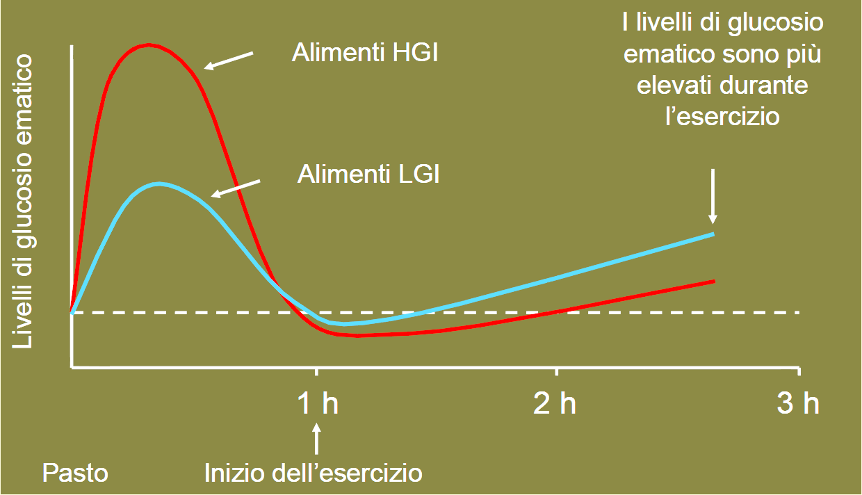 TIMING DEI CHO -Prima Il pasto pre-esercizio o allenamento serve a: - Prevenire la fame prima e durante l'esercizio - Mantiene i livelli ottimali di energia per l esercizio Il pasto pre-competitivo