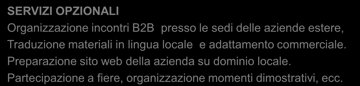 RAPPRESENTANZA COMMERCIALE IN ESCLUSIVA LA RAPPRESENTANZA COMMERCIALE (IN ALCUNI PAESI E SETTORI) Per rispondere all esigenza immediata del cliente Con un orientamento completo ai risultati di