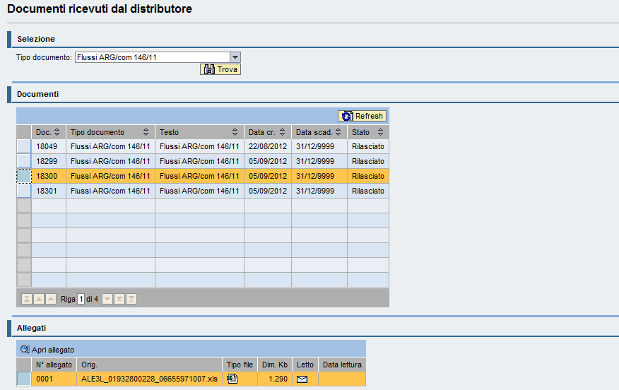 4.1.7 Ammessi compensazione Bonus ELETTRICO Nella sezione Gestione documenti sono rese disponibili le informazioni relative ai clienti finali ammessi al regime di compensazione economica, di cui all