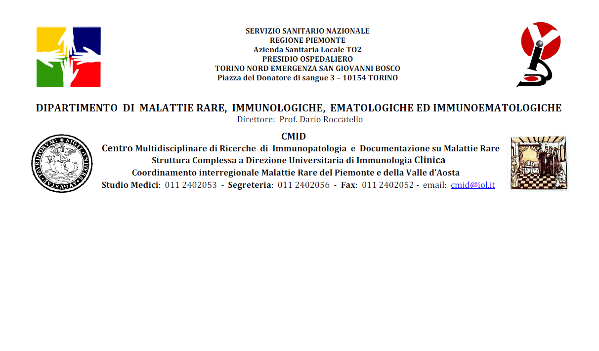 PROGETTO PILOTA SPORTELLO DI ASCOLTO RIVOLTO A PERSONE CON DIAGNOSI DI LUPUS ERITEMATOSO SISTEMICO Il CMID, Centro di Ricerche di Immunopatologia e Documentazione su Malattie Rare Struttura Complessa