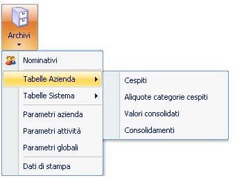 Collegamento bilancio: in tale campo, al fine dell esportazione dei dati dal modulo cespiti al programma di bilancio, è indicata la voce dello schema del bilancio CEE che identifica l abbinamento con