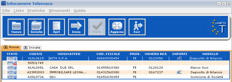 6.2 Tramite strumento Telemaco Per effettuare la trasmissione per via telematica, occorre connettersi al sito di spedizione pratiche Telemaco. Selezionare dalla scheda Pratiche la voce Spedizione.