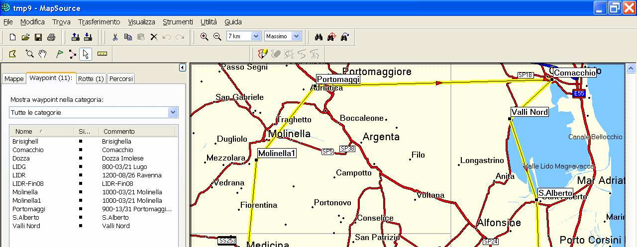 dalla Garmin, il MapSource [6]. In ogni caso anche il programma GPS TrackMaker [2] ha la possibilità di scaricare le rotte su moltissimi tipi di GPS non Garmin.
