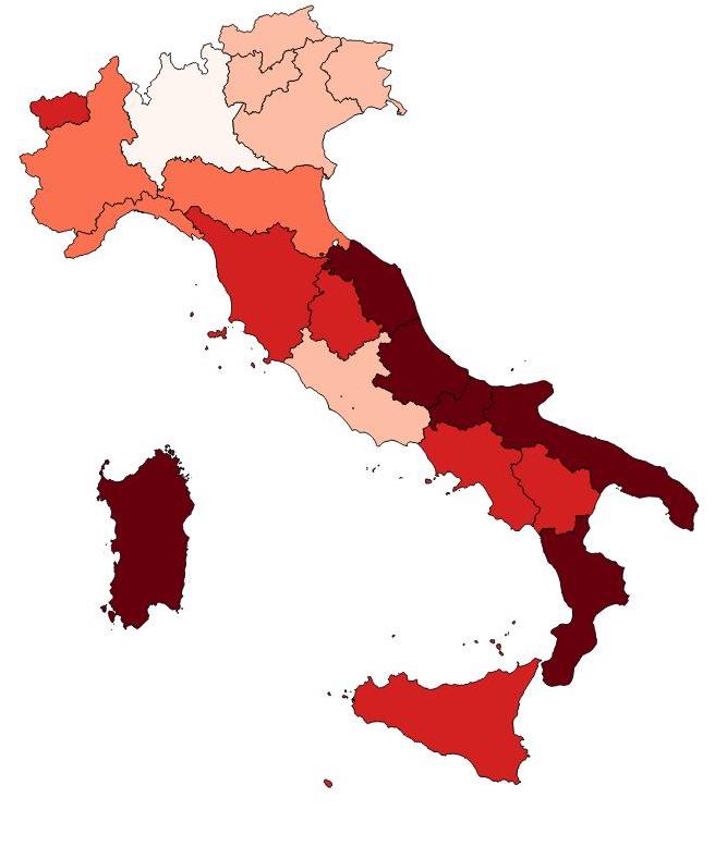 trieste, 21 gennaio 2016 31 La situazione delle garanzie richieste da parte delle banche nel corso del 2015 2015 Il FVG si posiziona al QUINTO posto tra le regioni italiane REGIONE SALDO 2015