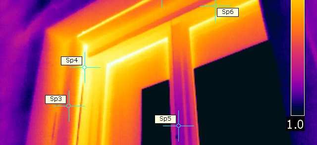 ANALISI DEI TERMOGRAMMI ACQUISITI DALL ESTERNO Serramento nuovo Ore 6:21 1.