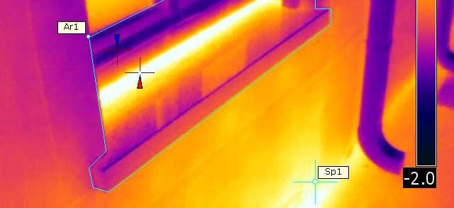 ANALISI DEI TERMOGRAMMI ACQUISITI DALL ESTERNO Serramento esistente Ore 6:18 1.