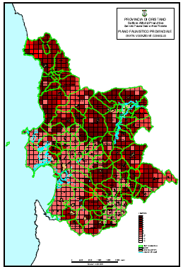 I risultati dei censimenti sono riassunti nella seguente tabella: Area campione Oasi di Cabu Nieddu (Cuglieri) Anno di rilevamento Variazioni delle densità medie (DS) di Coniglio (n individui