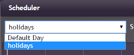 Il tipo di giorno che si sta configurando è riconoscibile dal nome in alto sulla barra di titolo dell applet. Per creare un nuovo (tipo di) giorno accedere al menù SettingsDays.