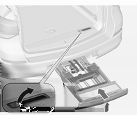 Oggetti e bagagli 81 Sbloccare il sistema di trasporto posteriore Rientro del portabiciclette posteriore Attenzione Assicurarsi che tutte le parti pieghevoli, come le cavità per le ruote o le staffe