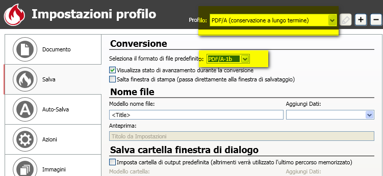 1.2.1 Istruzioni per la produzione di un PDF/A-1 con PDF Creator 2.