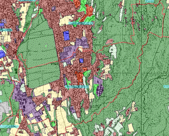 Fig. 4 Carta dell uso del suolo nel territorio comunale (fonte DUSAF Regione Lombardia) Nel territorio di studio, considerando una superficie di 5,77 kmq, si ottiene una ricarica da pioggia pari a 4.