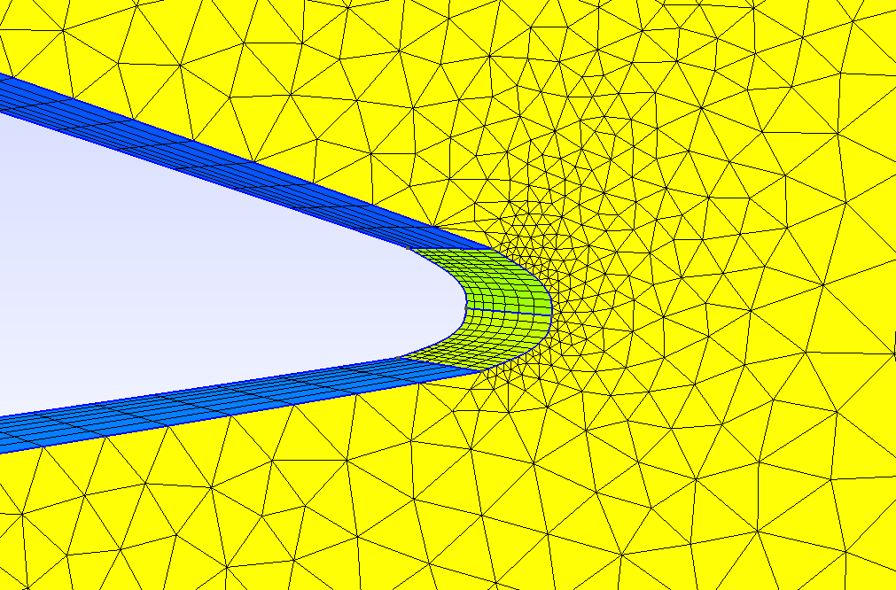 stati anche inttiti lungo la linea del prolo, dove sono presenti molti più punti, passando ad una densità di suddivisioni circa 8 volte maggiore: questo a causa della curvatura che costringe a