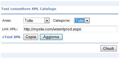 41 Guida all'uso della piattaforma Web Signage Attraverso questa funzione è possibile ottenere la URL del file XML per il contenitore corrente.