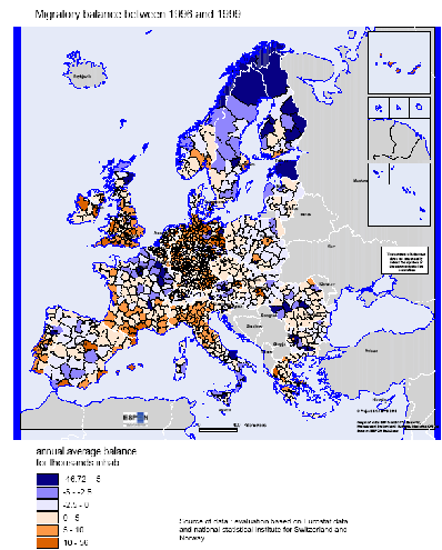 7 Fonte: Espon, The Spatial Effects Of Demographic Trends And Migration, a cura di,