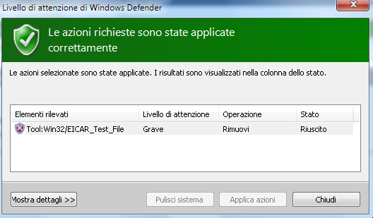 Per avviare Windows Defender -> clic sul pulsante Start -> digitare defender nella casella di ricerca del menu Start -> clic sulla voce Windows Defender.