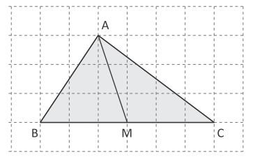 D22 Nel triangolo in figura il segmento AM congiunge il vertice A con il punto medio M del latobc. Il triangolo risulta così diviso in due triangoli.