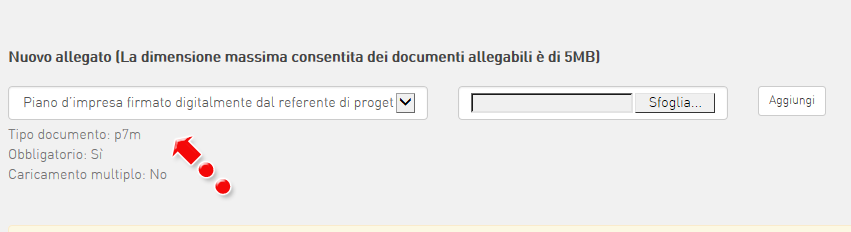 Figura 30 Domanda caricata Figura 31 Domanda e allegato caricati Solo dopo aver caricato la domanda, sarà possibile visualizzare e selezionare dal menù a tendina gli allegati da caricare nel sistema