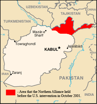 2001: Bombardamenti USA di Kabul, Alleanza del Nord,