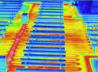 Termografia pannelli radianti a pavimento interno