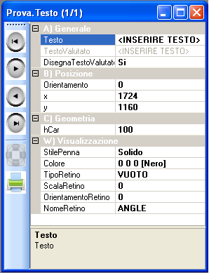 Linea: utilizzare questo comando per disegnare una linea fra due punti; dopo averlo attivato, fare click con il mouse sul primo e successivamente sul secondo punto per disegnare la linea.