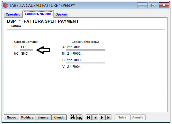 Contabilizzazione e Split Payment Per chi opera con i moduli di fatturazione sarà necessario inserire nuove Causali di Fatturazione, speculari a quelle già in essere, da utilizzare esclusivamente per