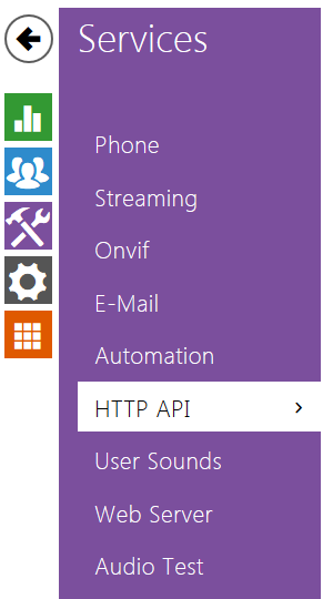 API HTTP Interfaccia basata su HTTP Monitoraggio