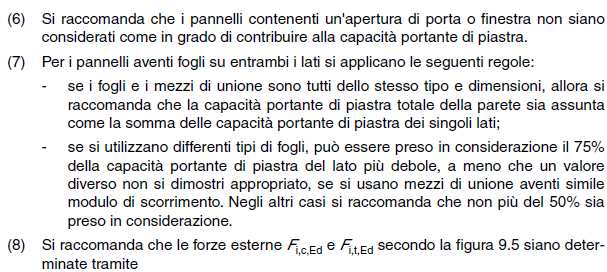 Distribuzione delle forze all interno della parete Si realizza il calcolo in accordo al