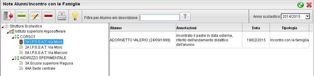 Non si potrà invece in questo contesto, aggiungere nuove note (l operazione è consentita solo tramite il registro unico) e compiere nessuna azione sugli appunti inseriti da altri utenti.