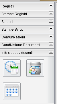 INFO CLASSE/DOCENTI ORARIO CLASSE Per la consultazione dell orario è necessario scegliere la classe, selezionandola tra quelle visualizzate nella parte sinistra della finestra.