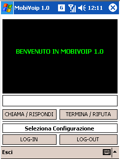 Per completezza descrittiva si ripropone nel seguito la GUI, realizzata interamente in linguaggio C#, per l applicativo VoIP lato client: Figura 3.16 Interfaccia Grafica (lato client). Dalla figura 3.