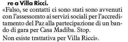 : 3 Sezione: DICONO DI NOI Tiratura: n.d. Diffusione: n.d. Lettori: n.