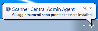 Capitolo 3 Server un modulo di aggiornamento Dopo aver caricato il modulo di aggiornamento in Scanner Central Server, il modulo viene scaricato nello scanner quando si verifica quanto segue: il