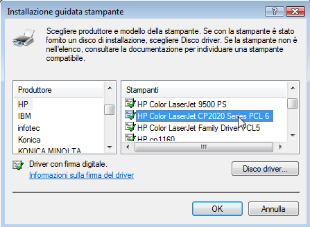 Dopo qualche minuto il sistema avrà terminato l'installazione dei driver e proporra un nome per la stampante.