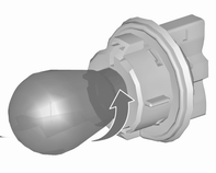 250 Cura del veicolo Indicatori di direzione anteriori (2) 3. Tirare per sganciare la lampadina dal connettore. 4. Sostituire la lampadina e collegare il portalampada al connettore. 5.