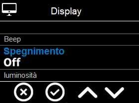 4 Impostazioni Il menu impostazioni permette l accesso alla pagina display e l attivazione della funzione pulizia. 4.