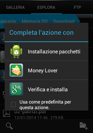 Installazione dell applicazione 1.