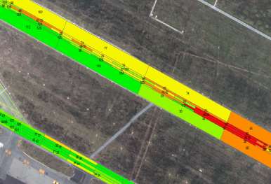 Inserimento dati rilievo e tematizzazione Aree PCI ed HWD sono tematizzate in appositi layers GIS a seguito dell inserimento dei dati