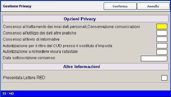 53 Guida Generale comprende l'indicazione dei dati relativi a Codice fiscale, Cognome/Nome ovvero Denominazione/Ragione sociale.