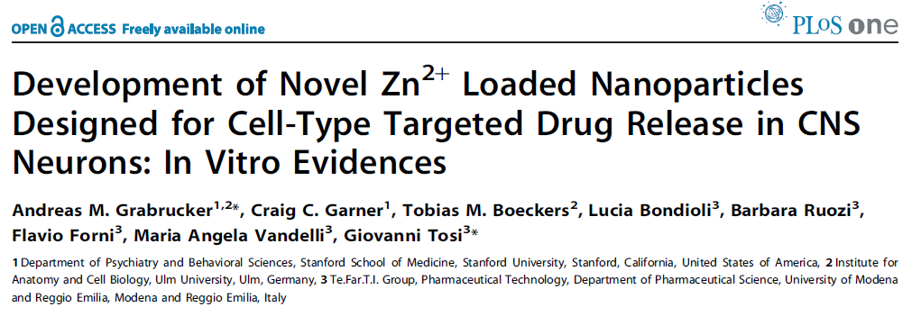 Standford and ULM_Project Sindrome di Phelan-McDermid Carenza di Zn 2+ a livello delle sinapsi Veicolazione di Zn 2+ in