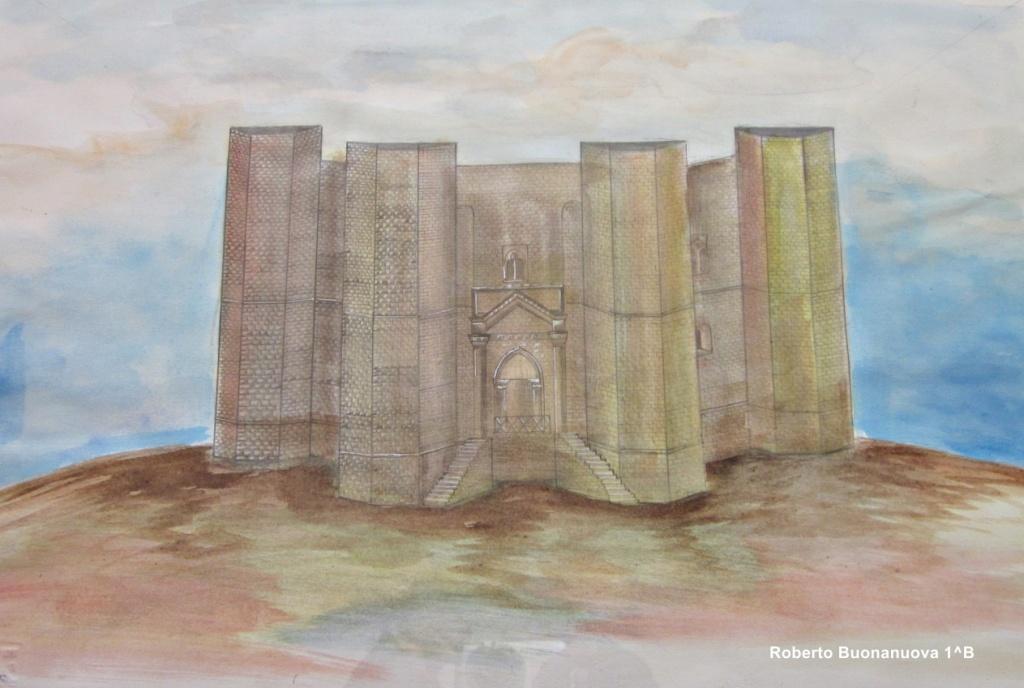 (1 Pittura su Tela, 9 Disegni e 11 Fotografie) Roberto Buonanuova_1^B_sezione DISEGNO Titolo Opera: La FORTEZZA dei MISTERI Castel del Monte Unico nel suo genere per forma e posizione.