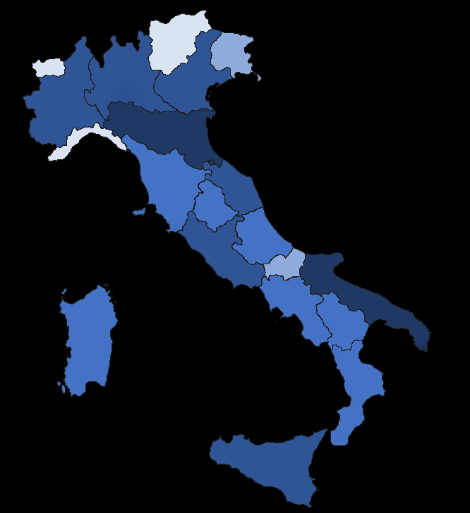 Distribuzione regionale potenza interessata dallo Spalma Incentivi Impatti nel settore