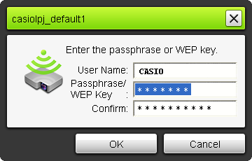 Stabilimento di una connessione LAN wireless dopo la configurazione delle impostazioni di sicurezza I procedimenti riportati in questa sezione iniziano dal punto in cui un singolo proiettore sta