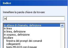 2 1 C o 3 6 m e g i à 4 a c c e n n a t o, 5 e Esistono diverse modalità di consultazione della guida in linea.