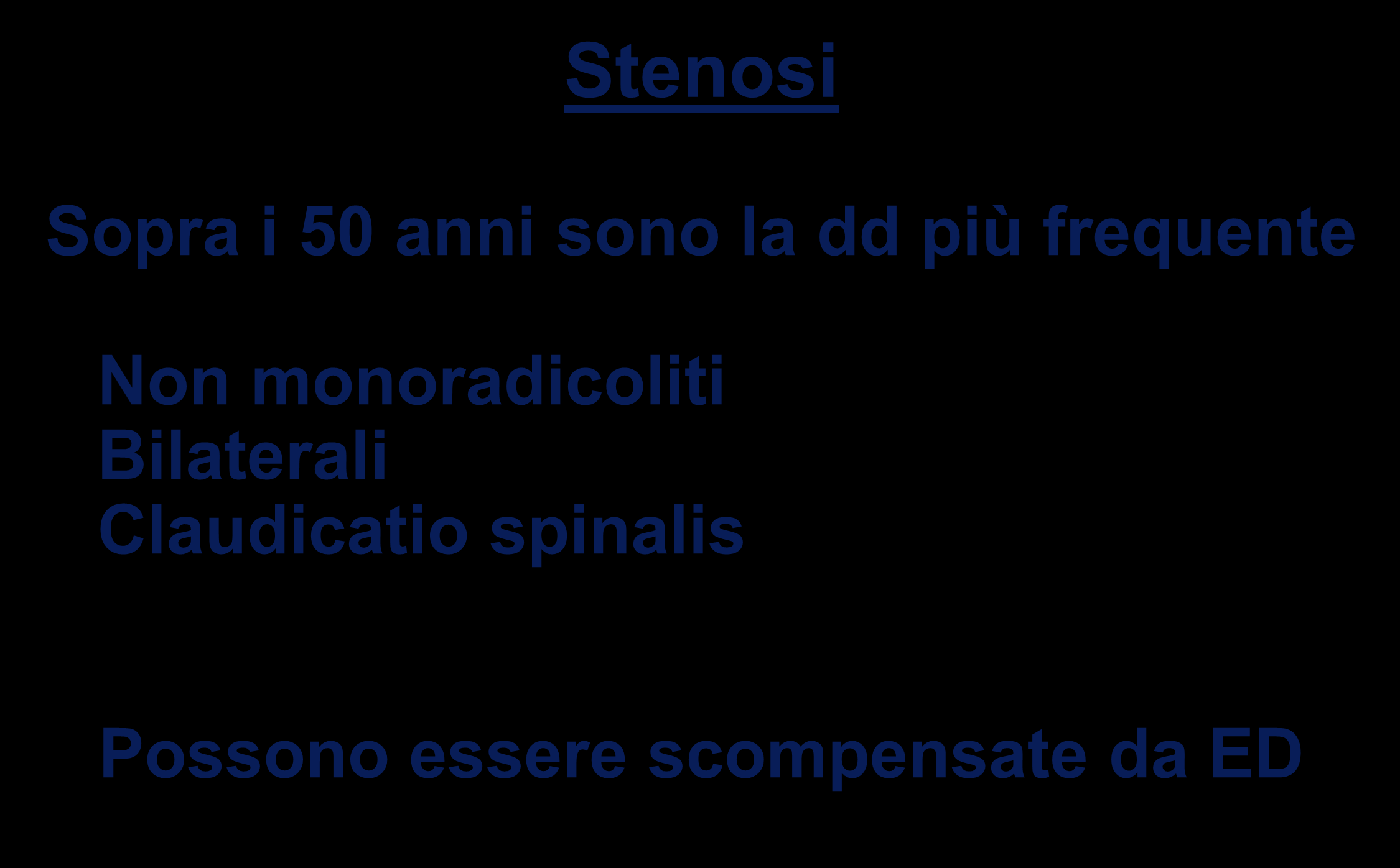 Stenosi Sopra i 50 anni sono la