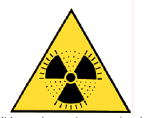 Rischio di irraggiamento e contaminazione Il cartello si trova in Medicina Nucleare, sulla porta dell area radiochimica e del locale rifiuti radioattivi.